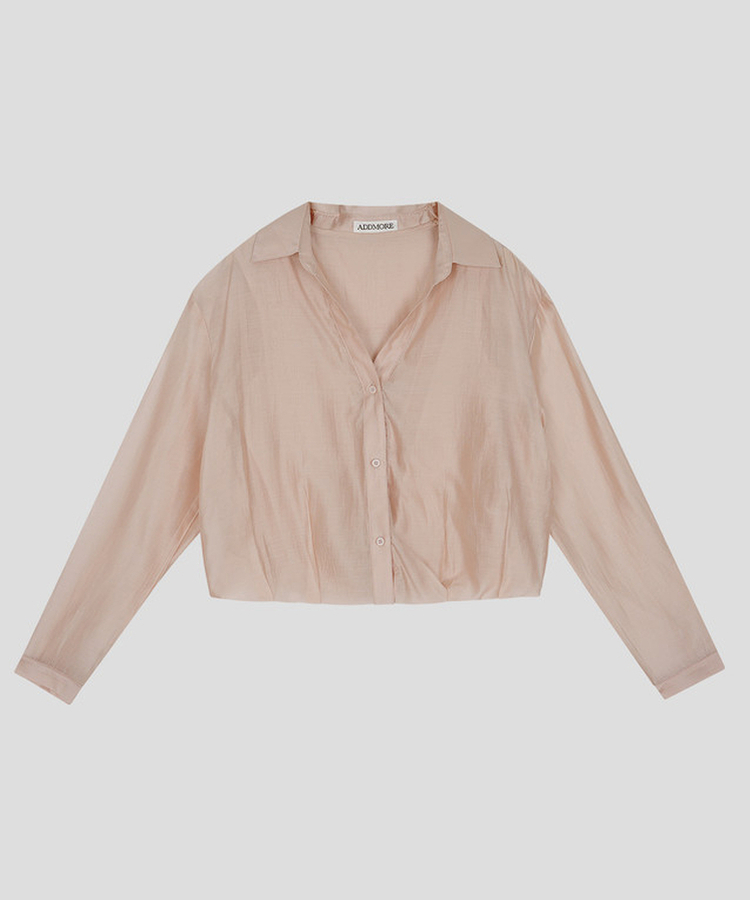 【SET】シースルーシャツブラウス＋キャミソール