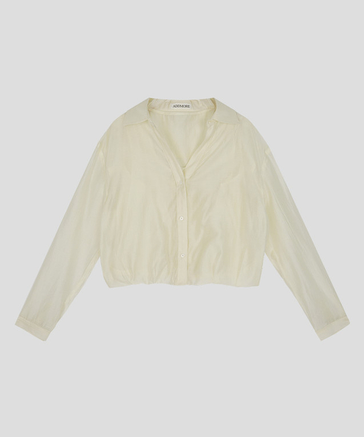 【SET】シースルーシャツブラウス＋キャミソール