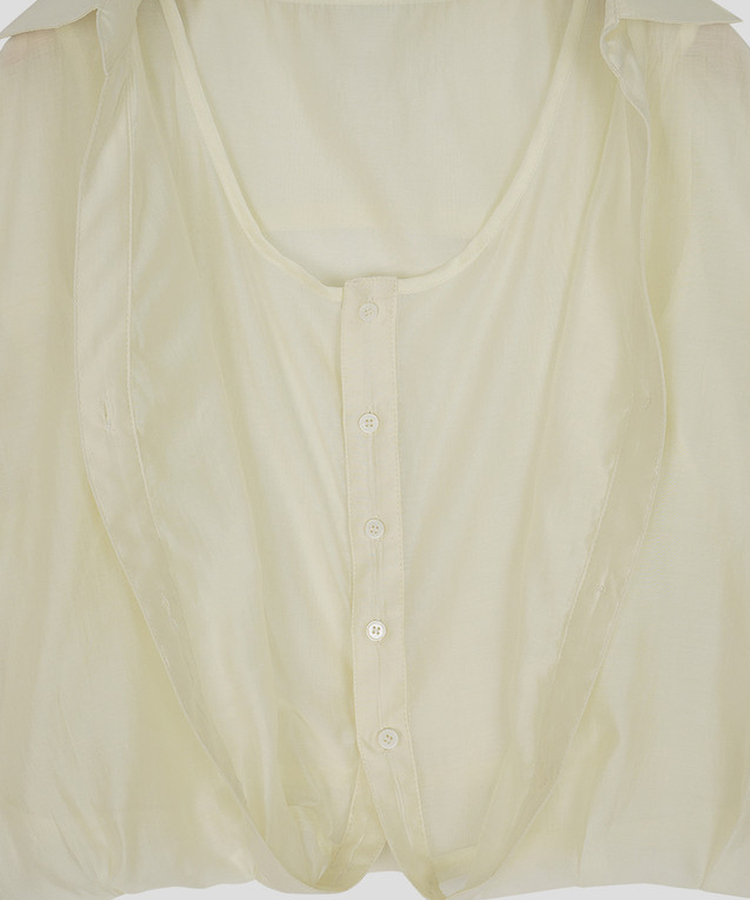 【SET】シースルーシャツブラウス＋キャミソール