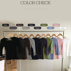 7分丈インナーTシャツ(10color)