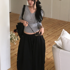 7分丈インナーTシャツ(10color) MERANGE GRAY