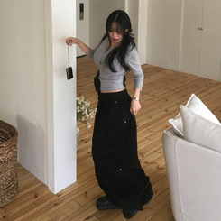 7分丈インナーTシャツ(10color) MERANGE GRAY