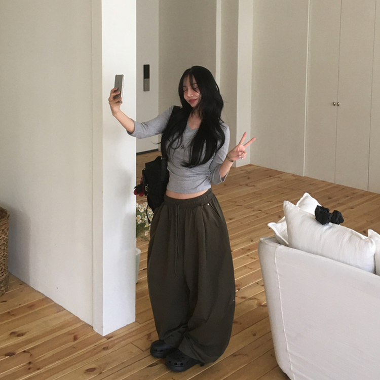 7分丈インナーTシャツ(10color) MERANGE GRAY