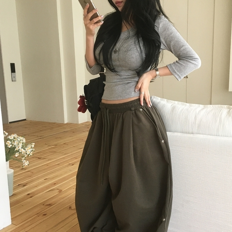 7分丈インナーTシャツ(10color) MERANGE GRAY