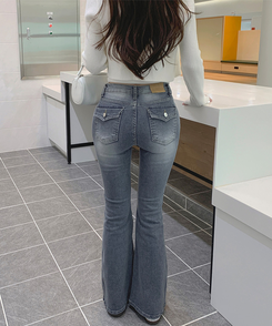 ベーシックブーツカットデニムパンツ LIGHT DENIM