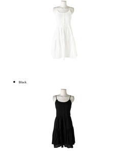 フラワーパンチングレースワンピース