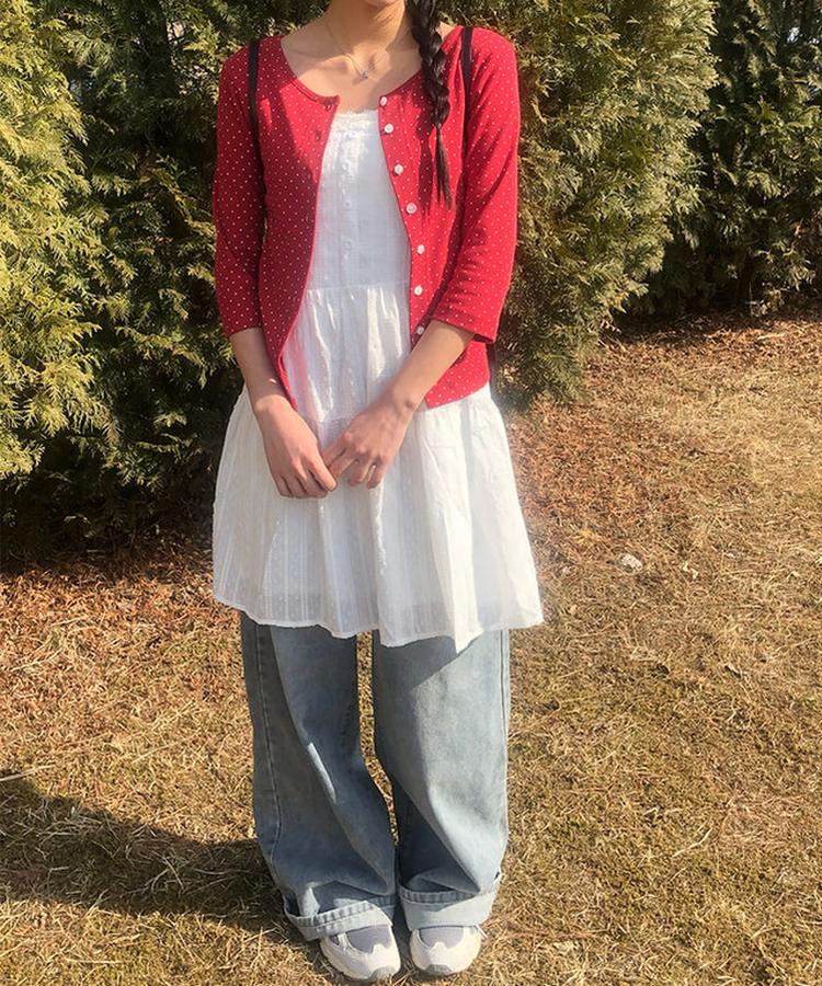 フラワーパンチングレースワンピース IVORY