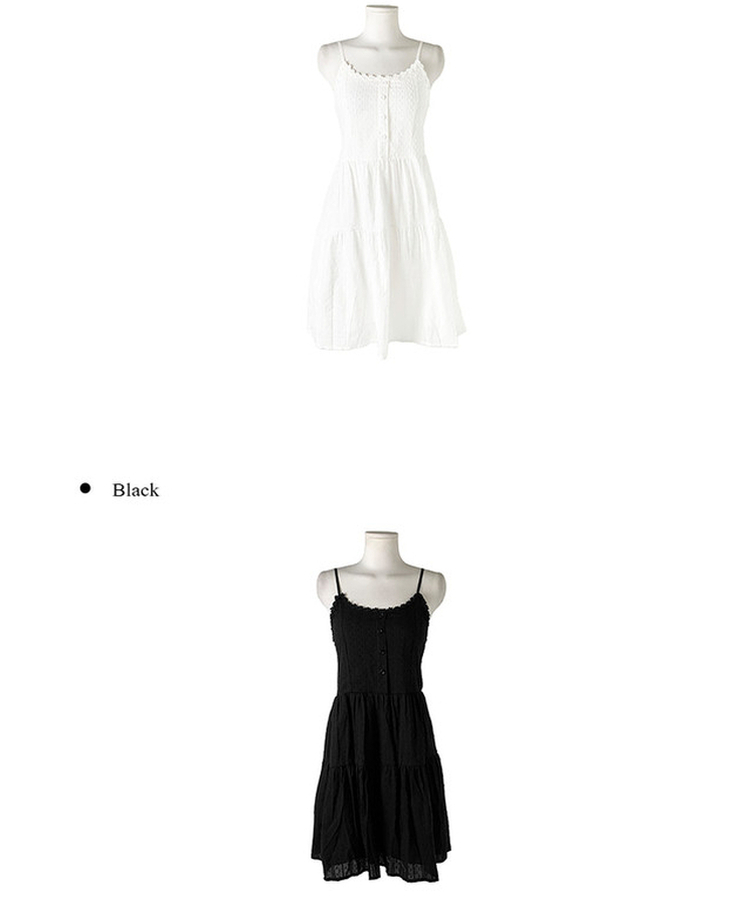 フラワーパンチングレースワンピース