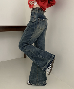 【丈別】ウォッシュドブーツカットデニム VINTAGE