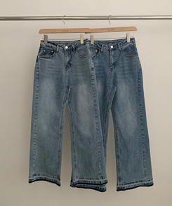 【丈別】ウォッシュドブーツカットデニム