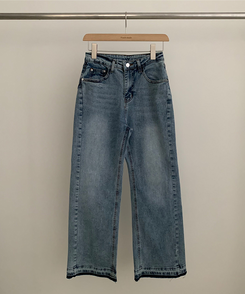 【丈別】ウォッシュドブーツカットデニム