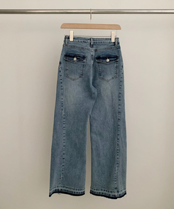 【丈別】ウォッシュドブーツカットデニム