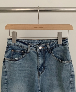 【丈別】ウォッシュドブーツカットデニム