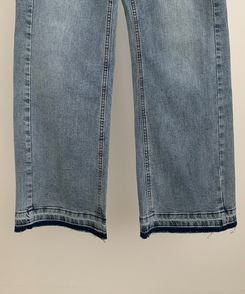 【丈別】ウォッシュドブーツカットデニム