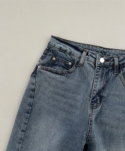 【丈別】ウォッシュドブーツカットデニム