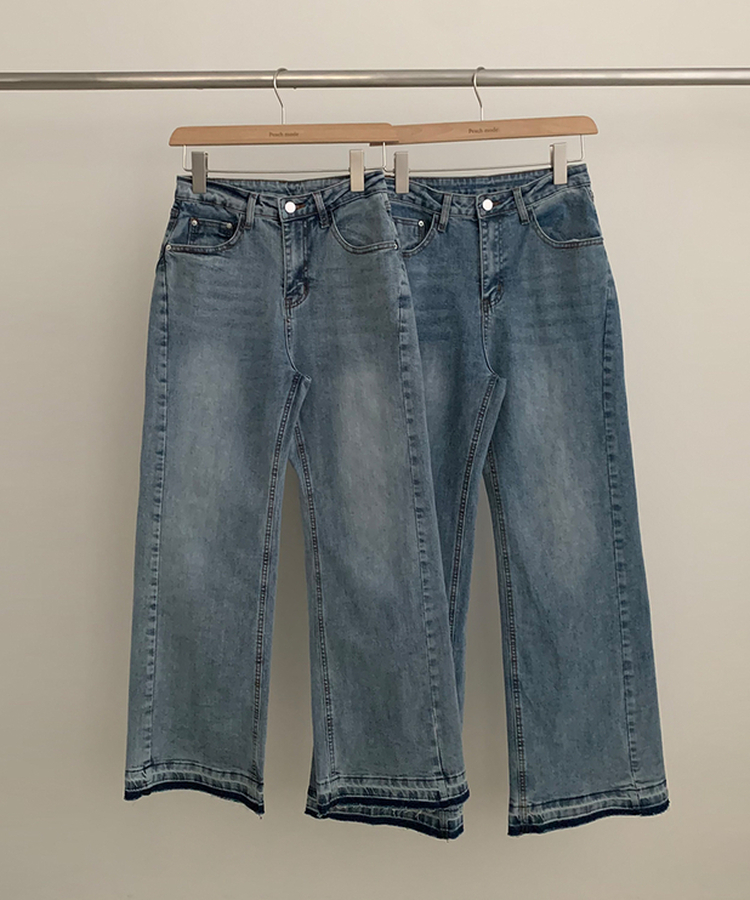 【丈別】ウォッシュドブーツカットデニム