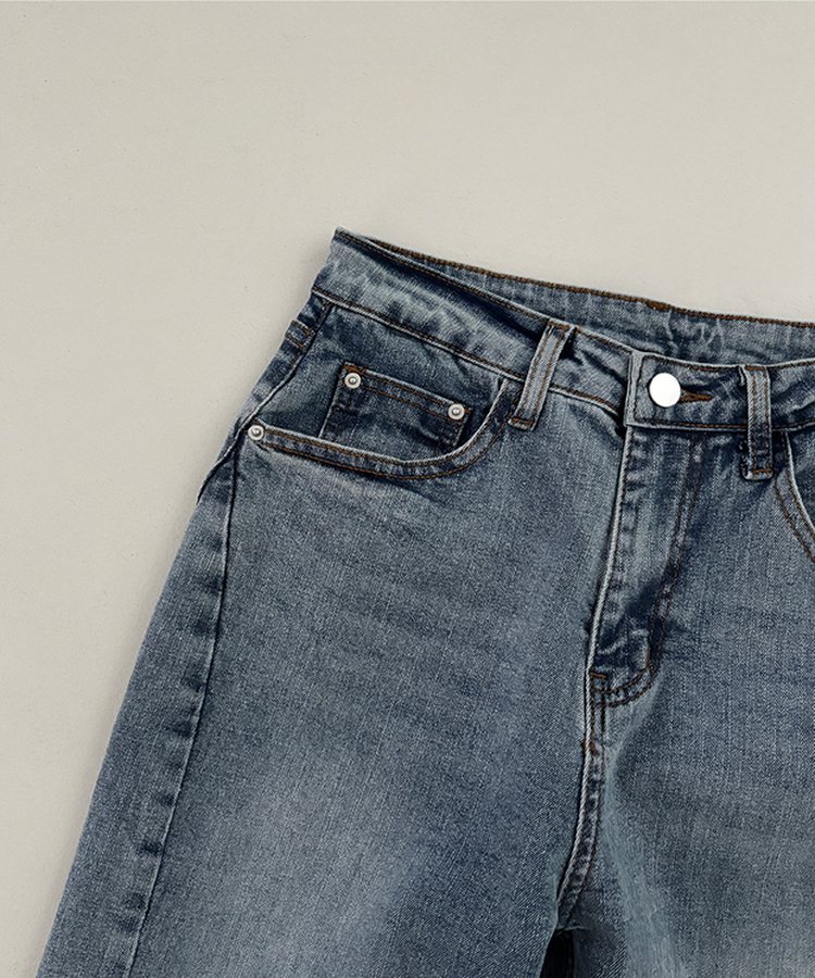 【丈別】ウォッシュドブーツカットデニム