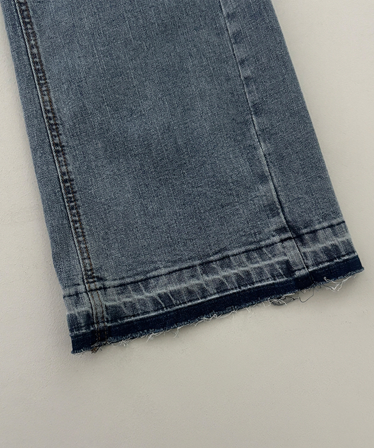 【丈別】ウォッシュドブーツカットデニム