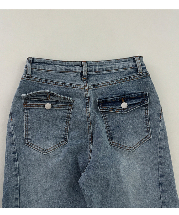 【丈別】ウォッシュドブーツカットデニム