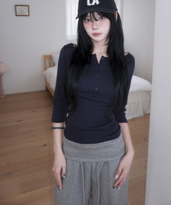 ピンタックワイドトレーニングパンツ GREY