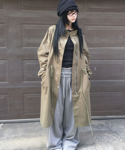 デイリーロングモッズジャンパー KHAKI