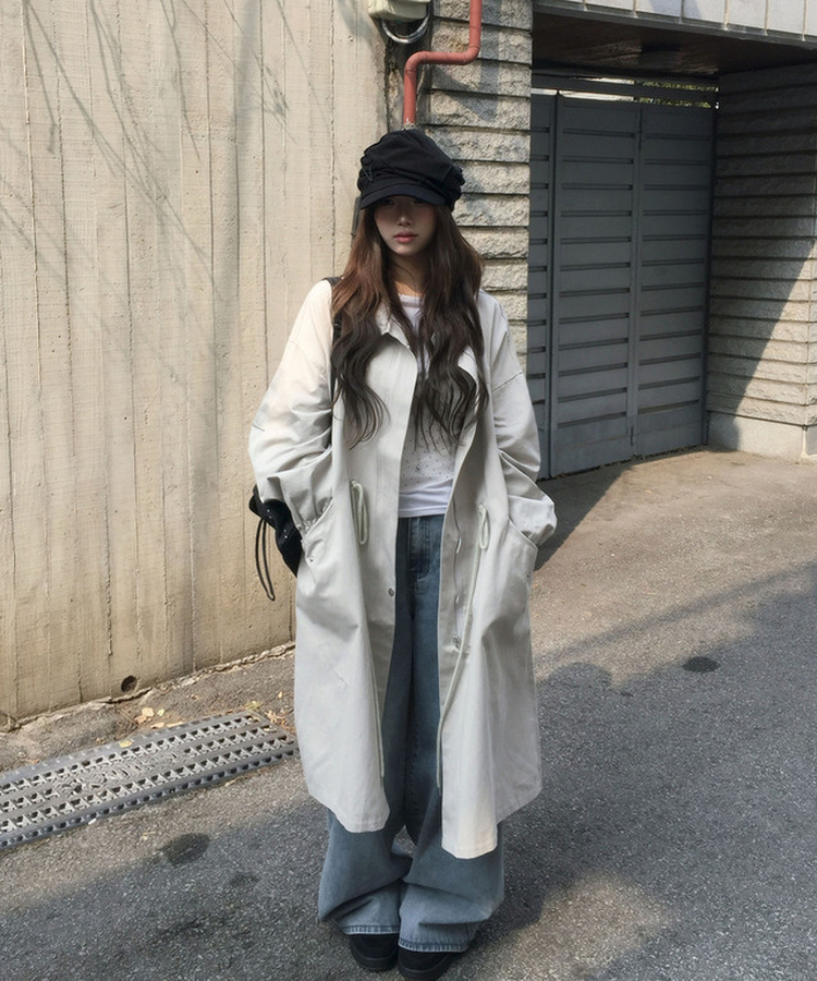 デイリーロングモッズジャンパー BEIGE