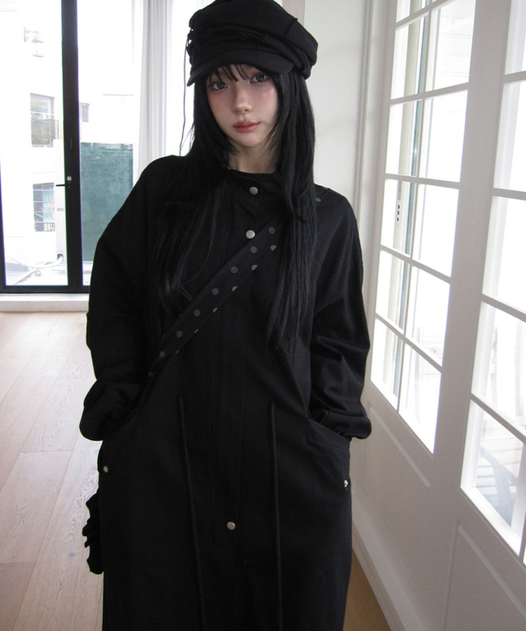 デイリーロングモッズジャンパー BLACK