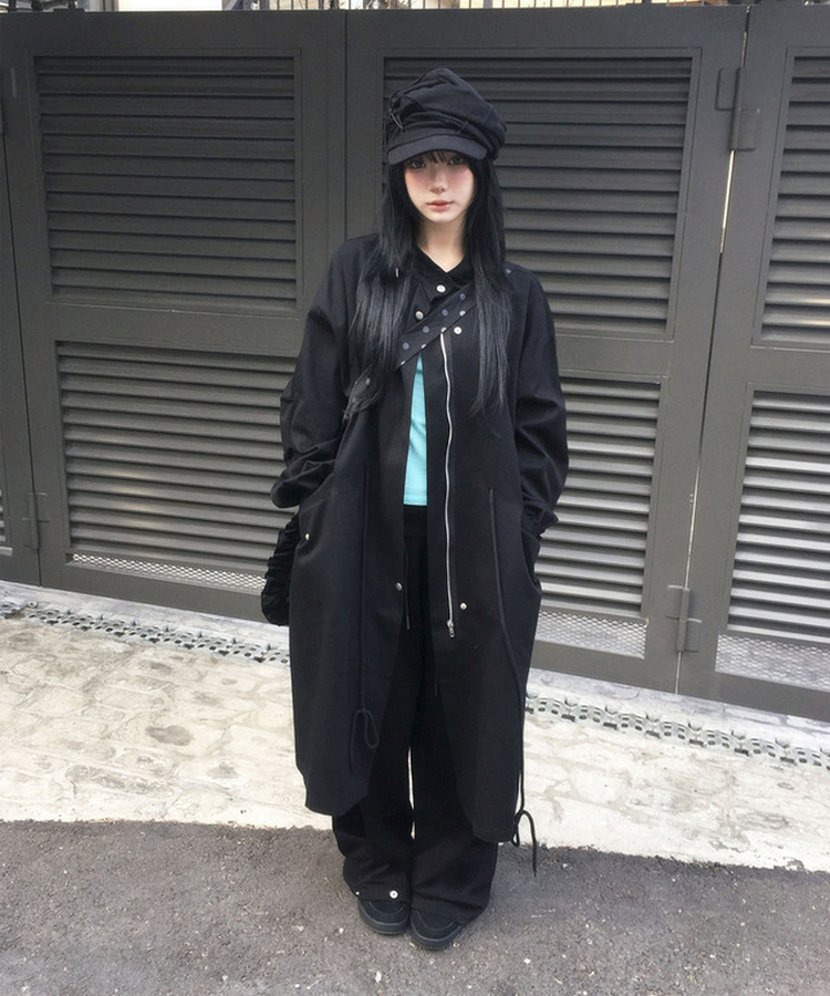 デイリーロングモッズジャンパー BLACK