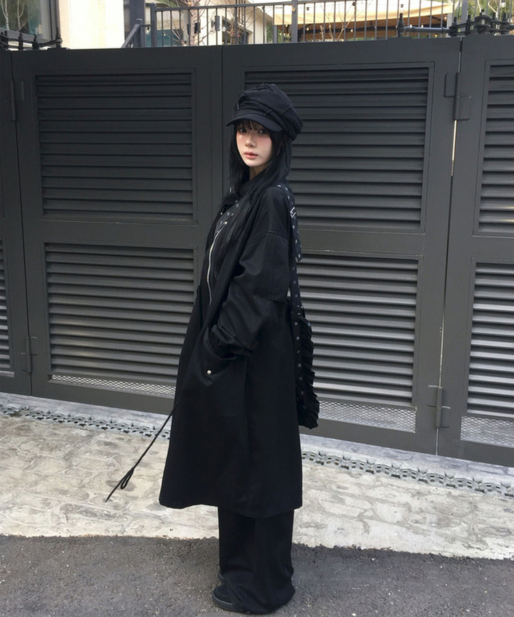 デイリーロングモッズジャンパー BLACK