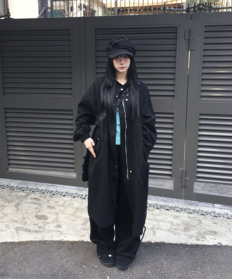 デイリーロングモッズジャンパー BLACK