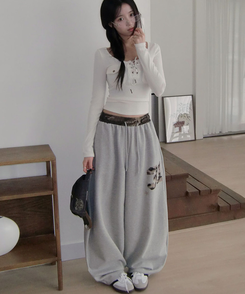 ミリタリーワイドトレーニングパンツ GRAY