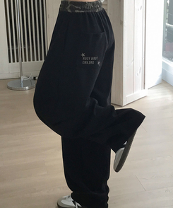 ミリタリーワイドトレーニングパンツ BLACK