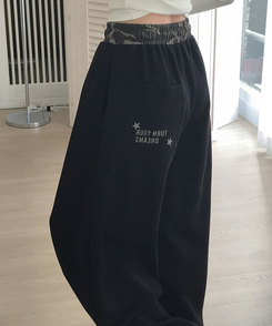 ミリタリーワイドトレーニングパンツ BLACK