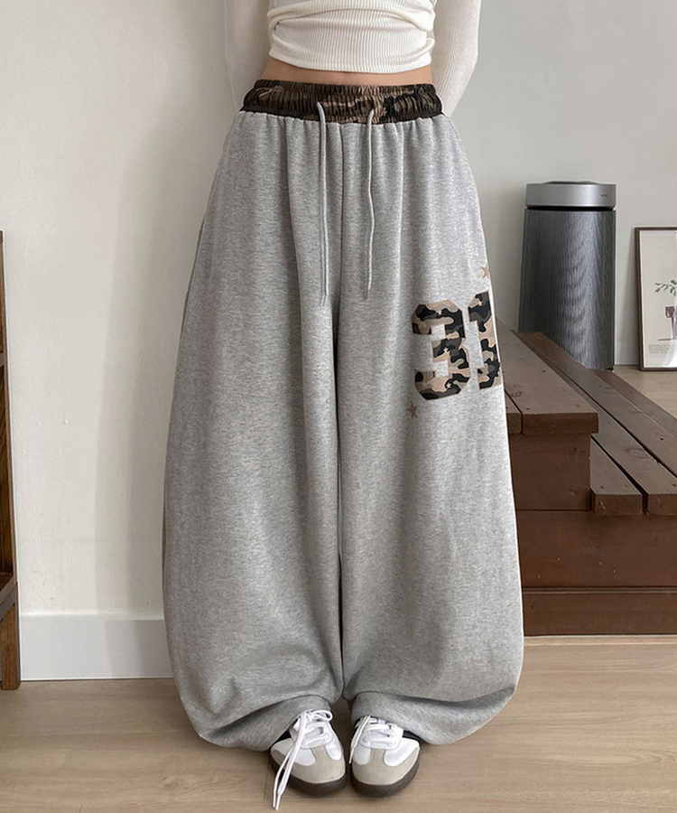 ミリタリーワイドトレーニングパンツ GRAY