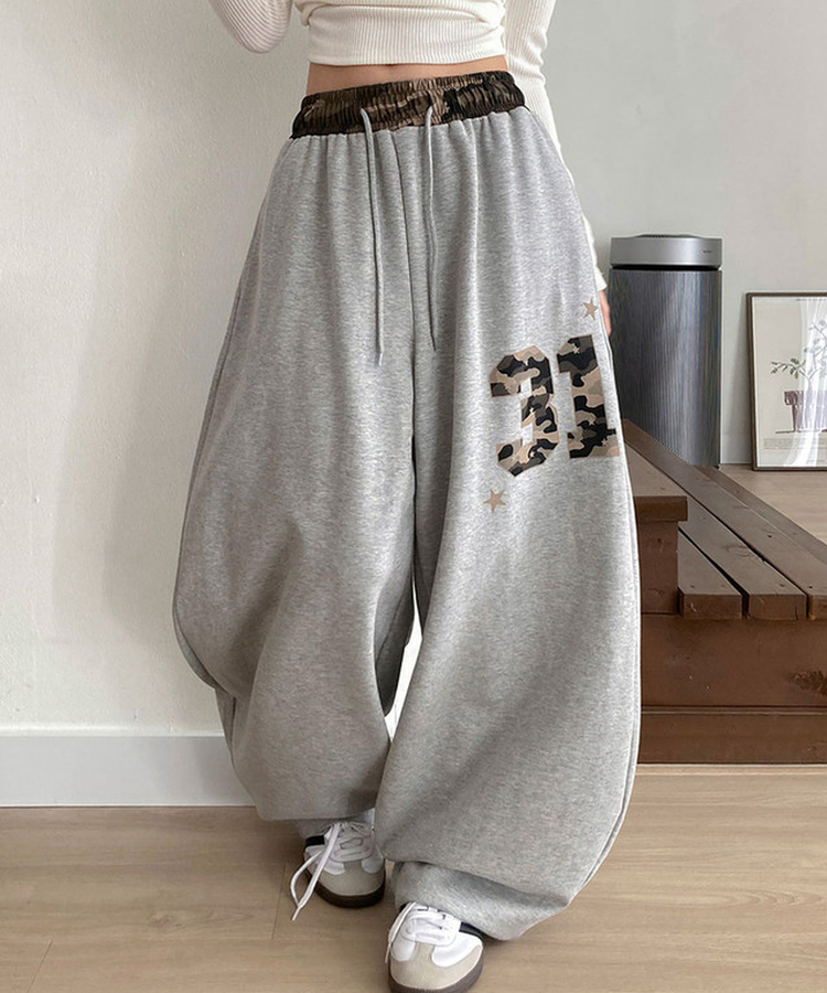 ミリタリーワイドトレーニングパンツ GRAY