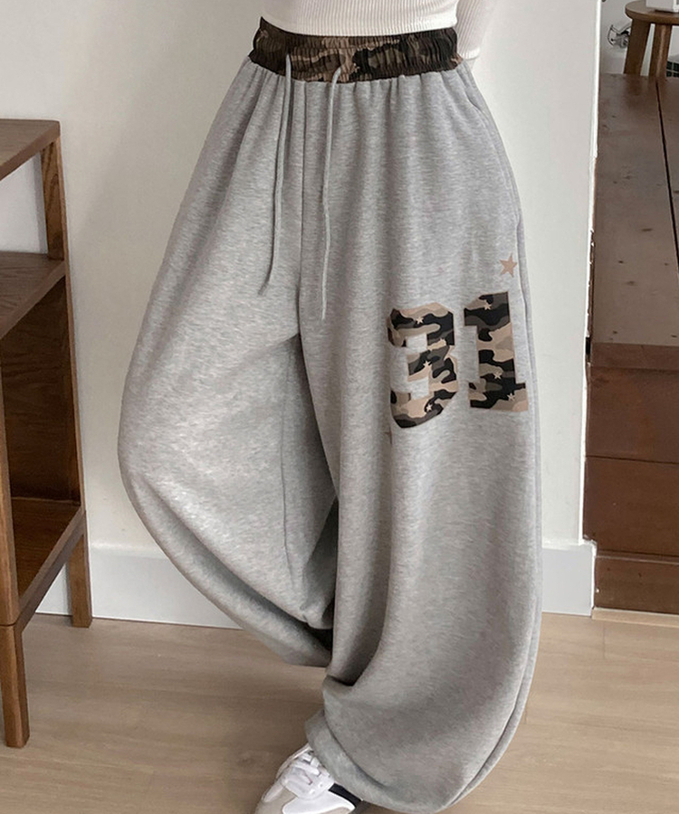 ミリタリーワイドトレーニングパンツ GRAY