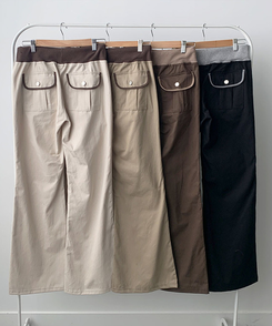 ストリングバックポケットブーツカットパンツ