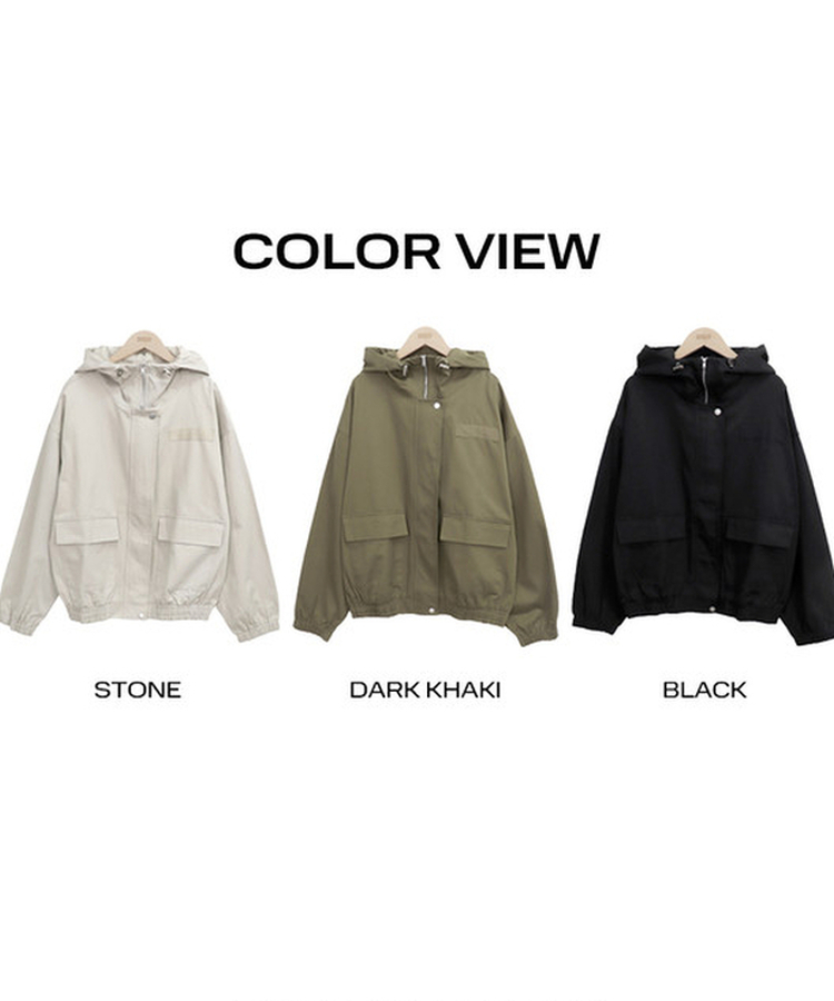 カジュアルコットンフードジャンパー