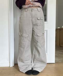 【丈別】ベーシックカーゴパンツ CREAM