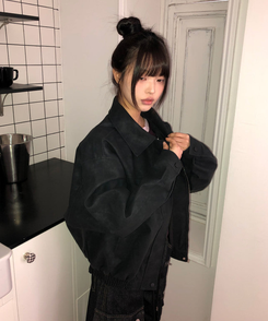 オーバースエードジャケット BLACK