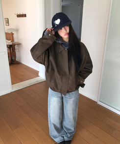 オーバースエードジャケット BROWN