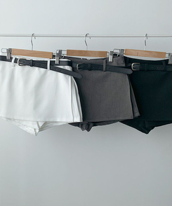 【ベルト付き】Aラインラップスカート