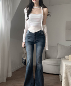 【SET】ボレロカーディガン カップ付きキャミソール マフラー IVORY