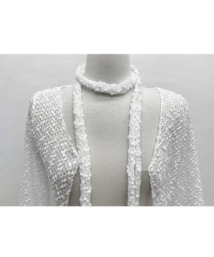 【SET】ボレロカーディガン カップ付きキャミソール マフラー