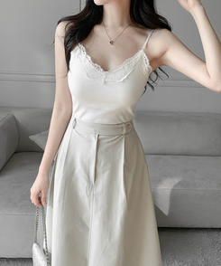 【カップ付き】レースキャミソール IVORY