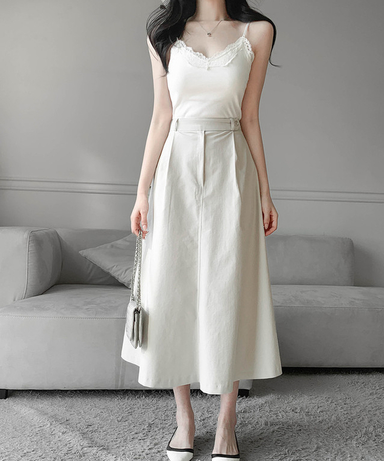 【カップ付き】レースキャミソール IVORY