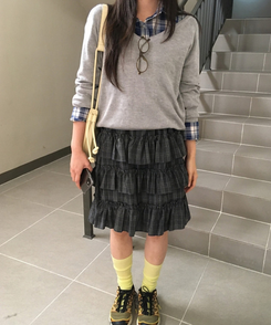 チェックベーシックシャツ BLUE