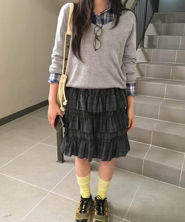 チェックベーシックシャツ BLUE