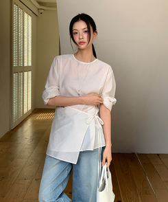シースルーラップブラウス IVORY