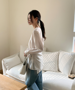 シースルーラップブラウス IVORY